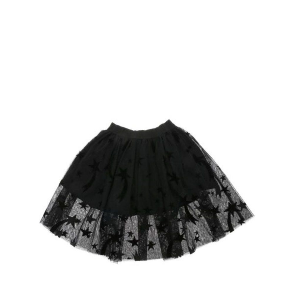 Stella McCartney Star-Patterned Black Tulle Skirt Size 4 excellent Condition
